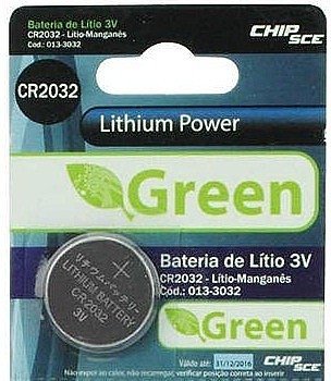 Bateria Lithium Power 3V Green Cr2032
