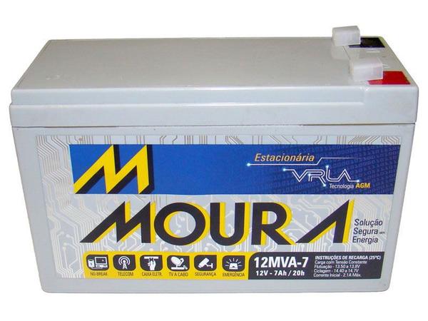 Bateria Moura 12MVA-7 Estacionaria Nobreak 12V 7AH - Aldo Solar