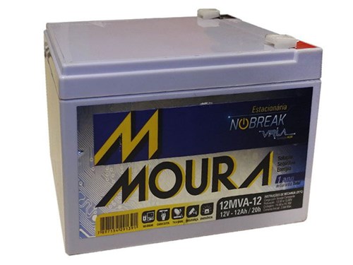 Bateria Moura Aldo Solar 12Mva-12 Estacionaria Nobreak Selada 12V 12Ah