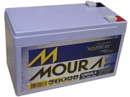 Bateria Moura Aldo Solar 12Mva-9 Estacionaria Nobreak Selada 12V 9Ah