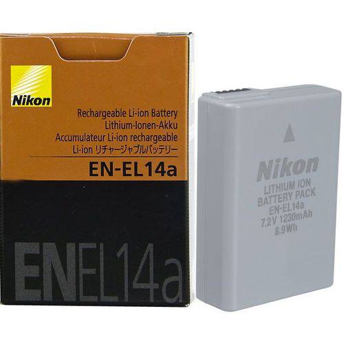 Bateria Nikon En-EL14a para D3100, D3200, D3300, D3400, D5100, D5200, D5300, D5500, D5600