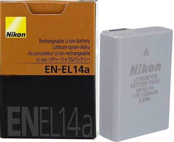 Bateria Nikon EN-EL14a para D3100, D3200, D3300, D3400, D5100, D5200, D5300, D5500, D5600