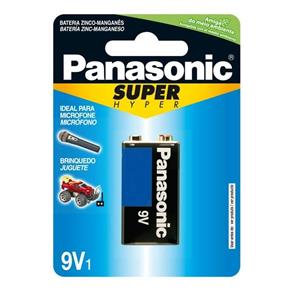 Bateria Panasonic Comum 9V Kit 12 Unidades