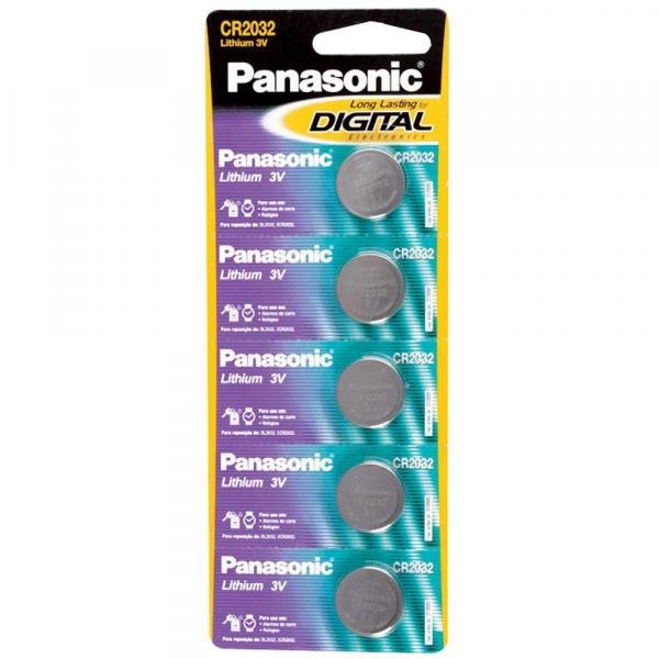 Bateria Panasonic CR2032 3V Lithium / 5 Baterias