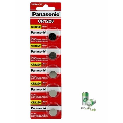 Bateria Panasonic Cr1220 Lithium 3V - Cartela C/05 Un
