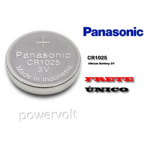 Bateria Panasonic Cr1025 Lithium 3.0V | Cartelas C/01 Unidade