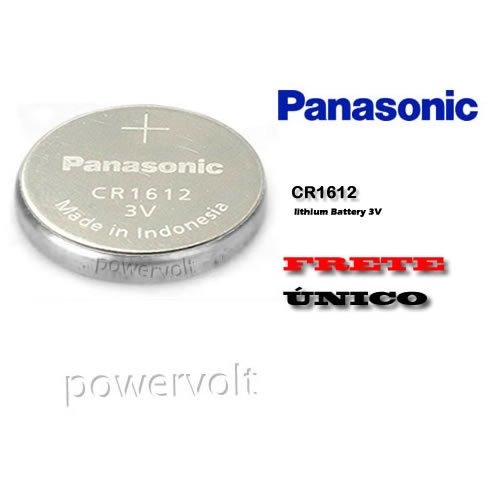 Bateria Panasonic Cr1612 Lithium 3.0V | Cartelas C/01 Unidade