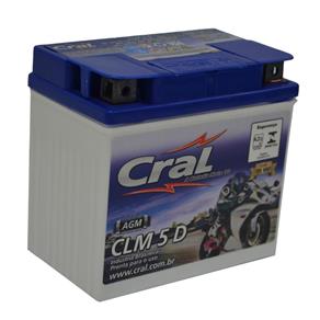 Bateria para Moto Selada 5Ah Polo Positivo Direito - Cral - 99097