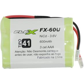 Bateria para Telefone Sem Fio com 3 Aaa 3.6v 600mah Universal Fx-60u Flex - 3,6V
