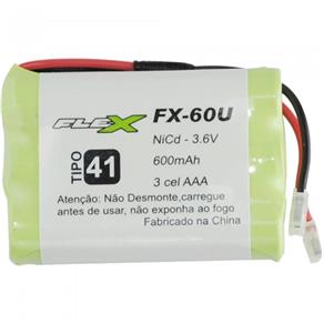 Bateria para Telefone Sem Fio com 3 Aaa 3,6V 600Mah Universal Fx-60U Flex