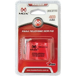 Bateria para Telefone Sem Fio Mox Mo-u115 Plug Universal Compatível Panasonic, GE e Toshiba 650 Mah