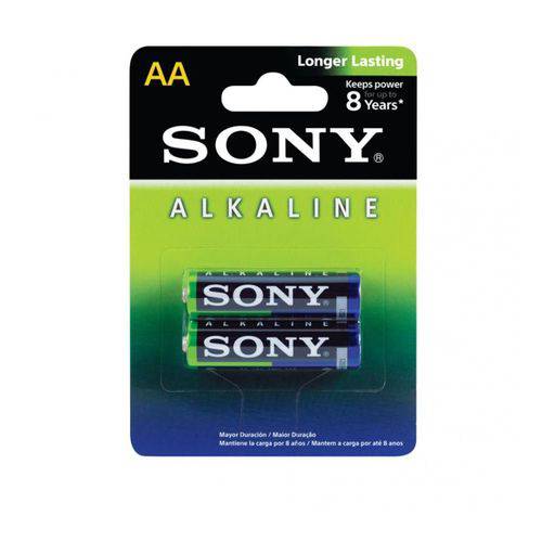 Bateria Pilha Alcalina Pequena AA com 2 Sony