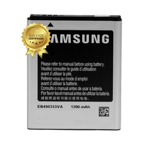 Bateria Pocket Neo Galaxy Mini 5570/ Galaxy Pocket Neo 5310 S5300 S5310 S5312 S5333 EB494353VU 1200mAh 1 Linha - Samsung