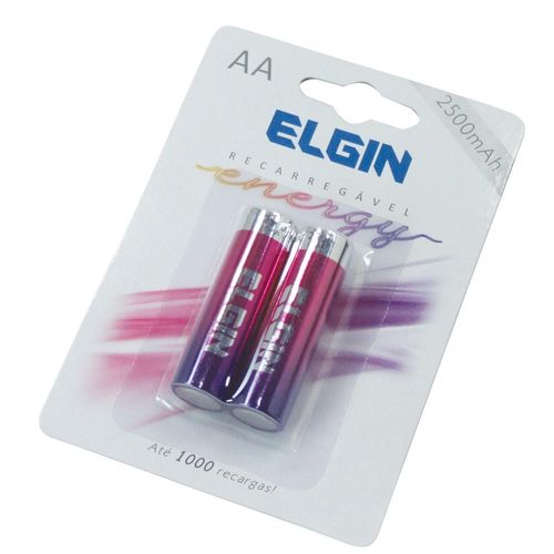 Bateria Recarregável Elgin AA C/ 2 Uni