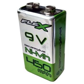Bateria Recarregavel Flex 9V 450 Mah