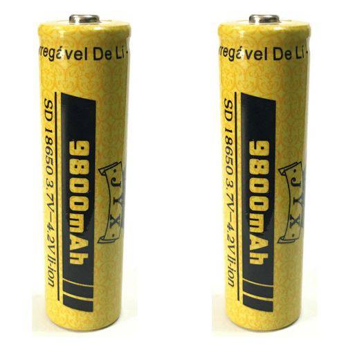 2 Bateria Recarregável JYX 18650 3,7v - 4,2V 9800 MAh - Unitária