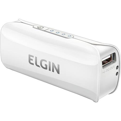 Bateria Recarregável Power Bank Elgin CPUSB2600 Branco