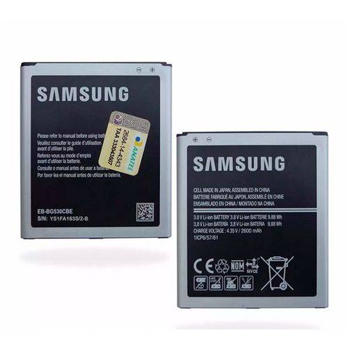 Tudo sobre 'Bateria Samsung Galaxy J2 Prime Eb-bg530cbe G530 SM-G532MT'
