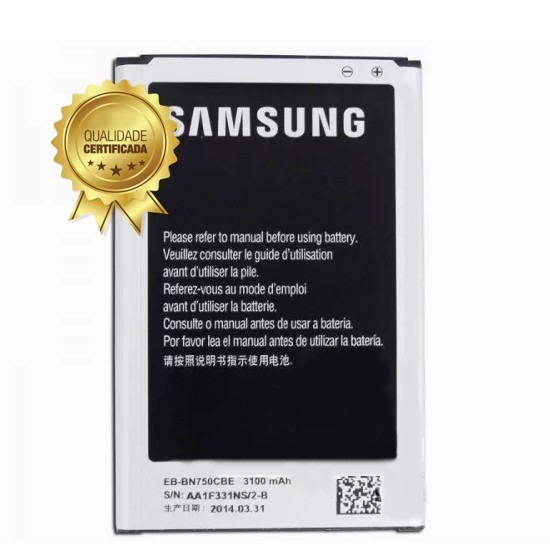 Tudo sobre 'Bateria Samsung Note 3 Neo EB-BN750CBE 3100mah Original'