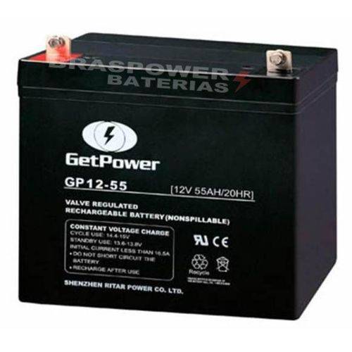 Tamanhos, Medidas e Dimensões do produto Bateria Selada Get Power 12v 55ah