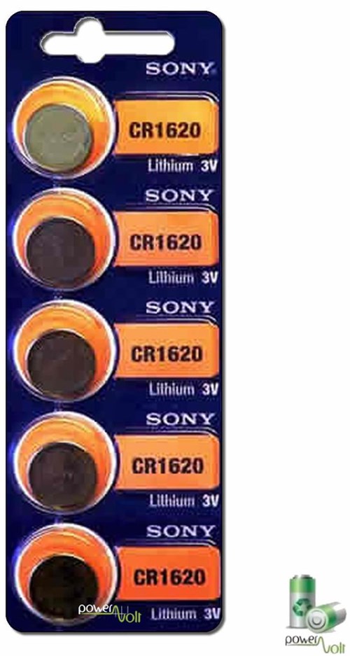 Bateria Sony Cr1620 Lithium 3V Cartela com 05 Unidades