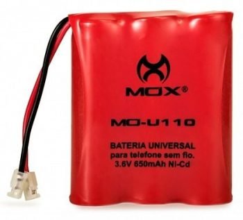 Bateria Telefone Sem Fio 3.6V 650Mah 3AA Universal MO-U110 - Mox