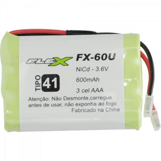 Bateria Universal para Telefone Sem Fio 600mAh 3,6V FX-60U F - Flex