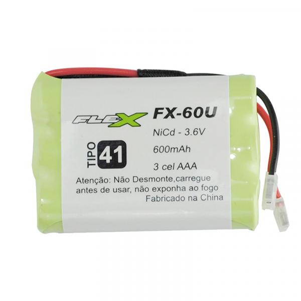 Bateria Universal para Telefone Sem Fio 600mAh 3,6V FX-60U - Flex - Flex