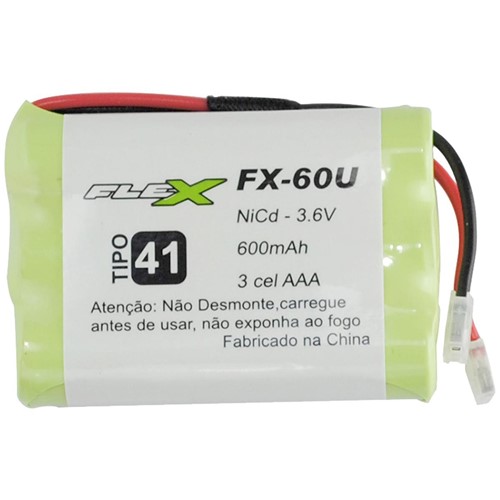 Bateria Universal para Telefone Sem Fio 600mAh 3.6V FX-60U Flex