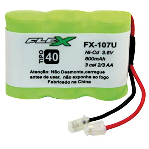 Bateria Universal para Telefone Sem Fio 3,6V 400mAh Flex FX-107U
