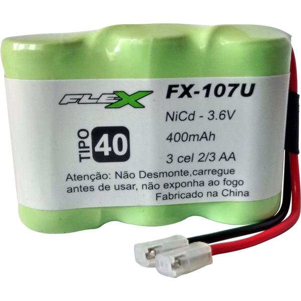 Bateria Universal para Telefone Sem Fio 3,6V 400mAh Flex FX-107U