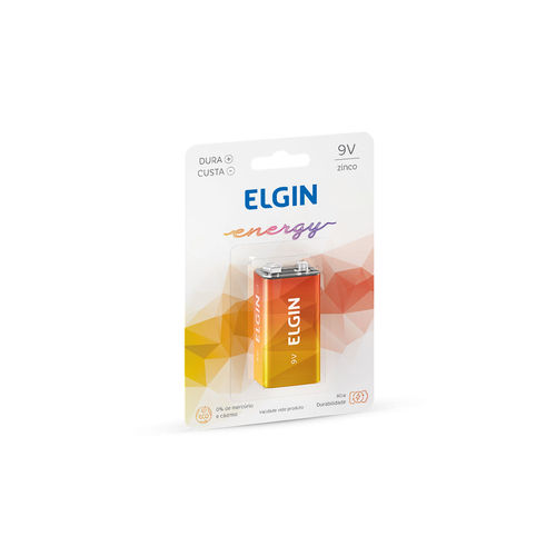 Bateria Zinco/carvao Elgin 9v (blister C/1) - 82294