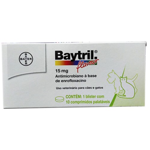 Baytril 15mg - 10 Comprimidos