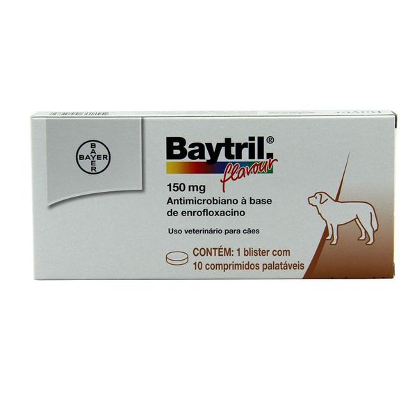 Baytril Flavour 150 Mg 10 Comprimidos Antibiotico Bayer