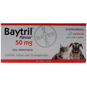 Baytril Flavour 50 Mg 10 Cpr