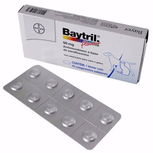 Baytril Flavour 50mg com 10 Comprimidos