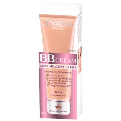 BB Cream L'Oréal Paris FPS20 Cor Média