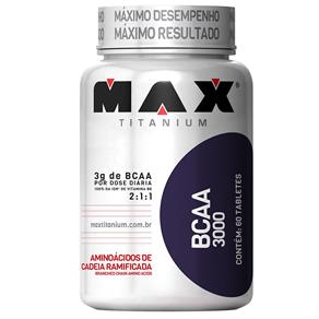 BCAA 3000 com 60 Tabletes - Max Titanium - NATURAL - 60 TABLETES