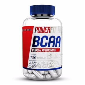 BCAA 2000MG AMINOACID - 120 CAPS- POWERFIT - NUTRILATINA 2000mg de BCAA na Dose Diária - 500mg de BCAA/ Cápsula - SEM SABOR - 120 CÁPSULAS