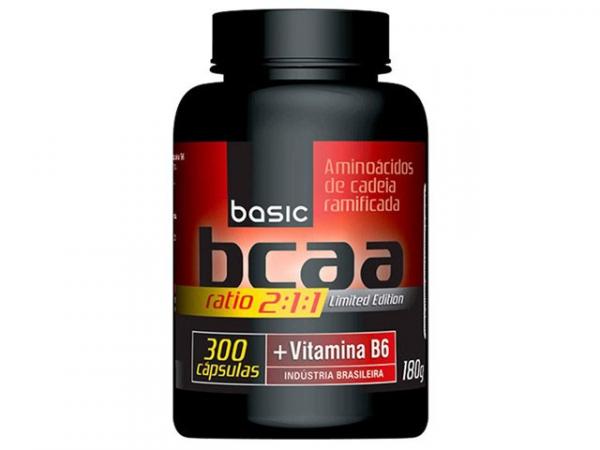 BCAA 2:1:1 + Vitamina B6 300 Cápsulas - Basic Nutrition