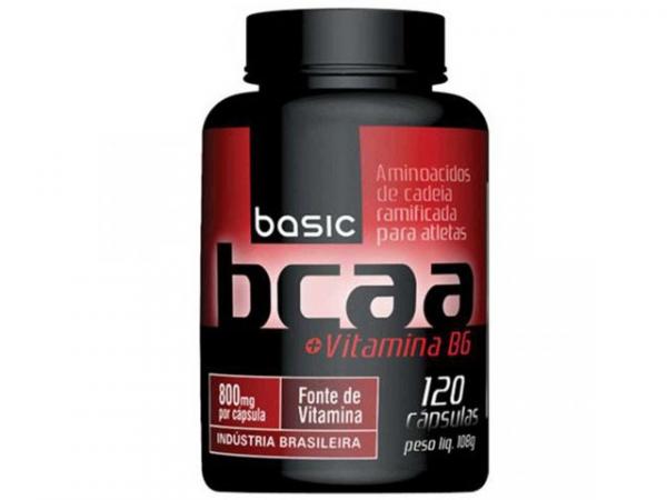 BCAA 2:1:1 + Vitamina B6 120 Cápsulas - Basic Nutrition
