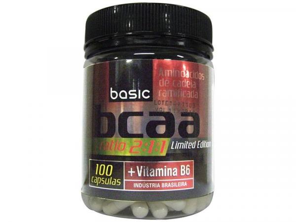 BCAA 2:1:1 + Vitamina B6 100 Cápsulas - Basic Nutrition