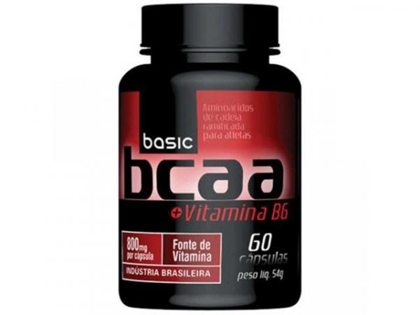BCAA 2:1:1 + Vitamina B6 60 Cápsulas - Basic Nutrition