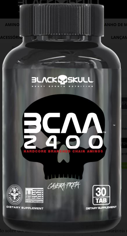 BCAA 2400 (30 Tablets) -BLACK SKULL