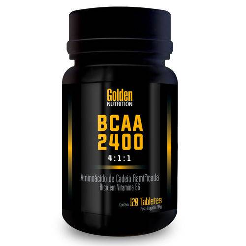 Tudo sobre 'BCAA 2400 4:1:1 Golden Nutrition 120 Tabletes 2000mg'