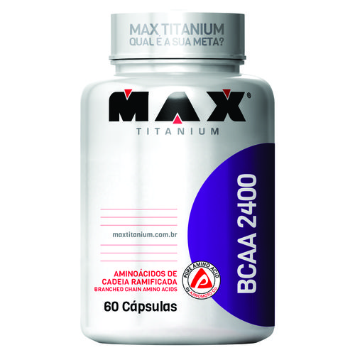 BCAA 2400 60 Cápsulas - MAX TITANIUM - Massa Muscular