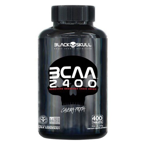 BCAA 2400 Mg - 400 TABS - BLACK SKULL - Caveira Preta