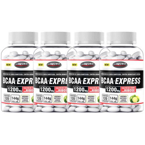 Bcaa Express 120 Tabs - Combo 4 Potes - Lauton Nutrition