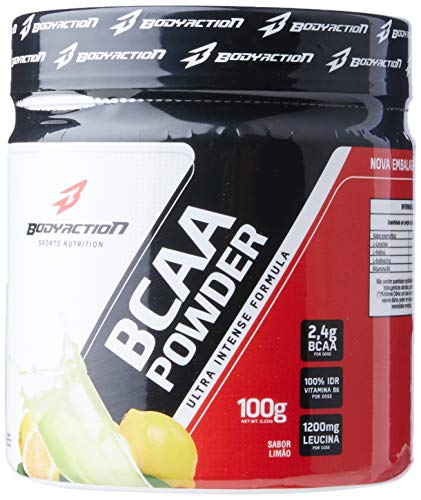 BCAA Powder - Muscle Builder, BodyAction, Limão, 100g