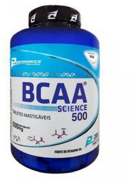 BCAA Science 500 Mg Mastigável com B6 5 Sabores Performance Nutrition 200 Tabletes.